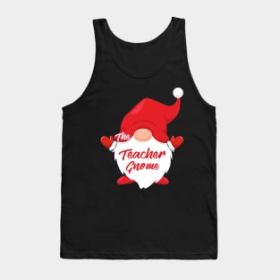 The Teacher Gnome Matching Family Christmas Pajama Tank Top